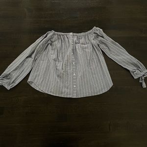 BP Off the shoulder chambray top
